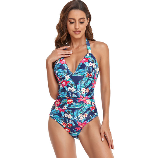 Damen Eleganter Hochgeschnittener Badeanzug EB
