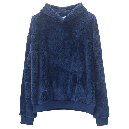 Damen kuscheliger Kapuzenpullover aus Fleece EB