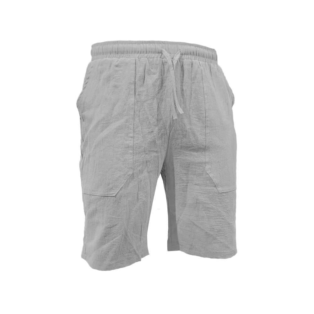Herren nan lässige Reise-Bermuda mit Crinkle-Struktur, verstellbarem Tunnelzug und großvolumigen Einschubtaschen EB
