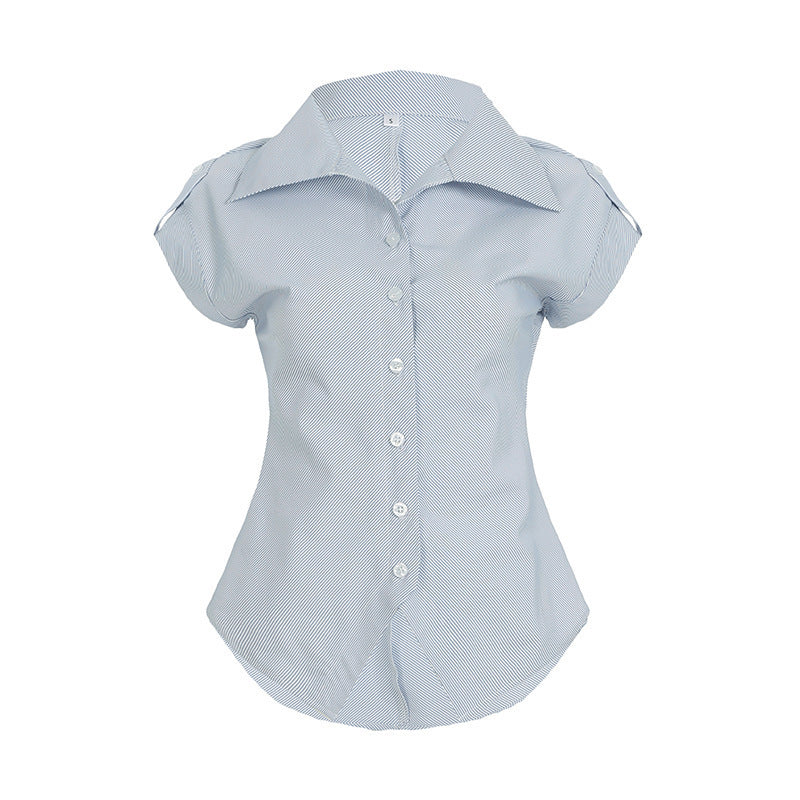 Damen elegante Bluse mit modernen Streifen EB