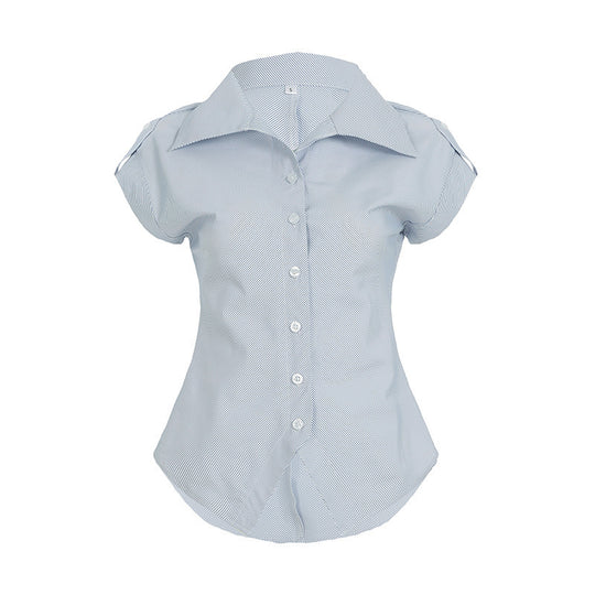 Damen elegante Bluse mit modernen Streifen EB