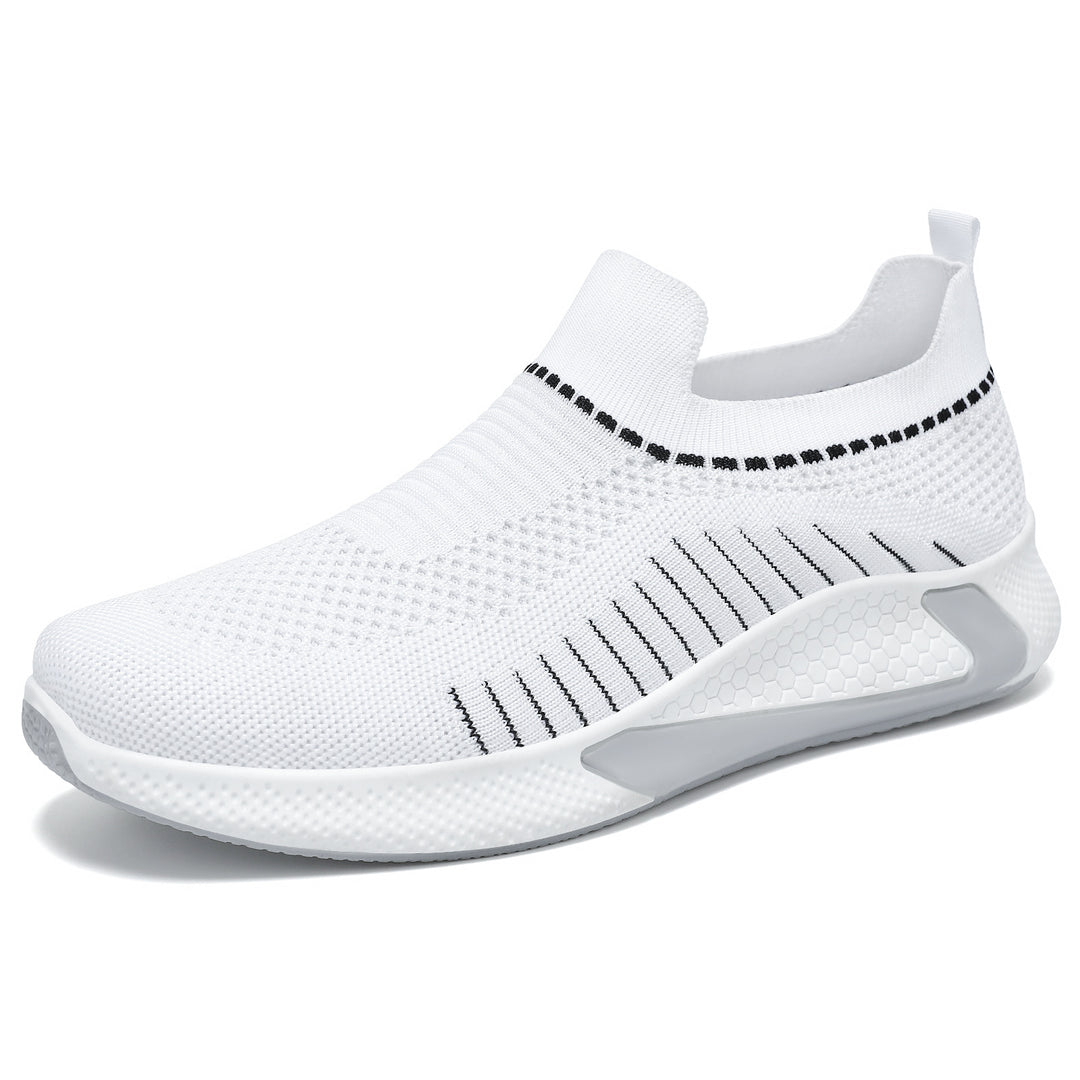 Unisex nan nahtloser Strick-Slip-On Laufschuh mit sockenähnlichem Schaft und hexagonaler Dämpfungssohle EB