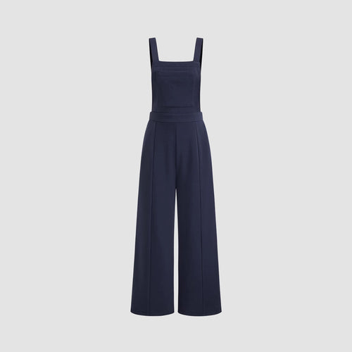 Damen Overall mit weitem Bein und praktischen Taschen EB