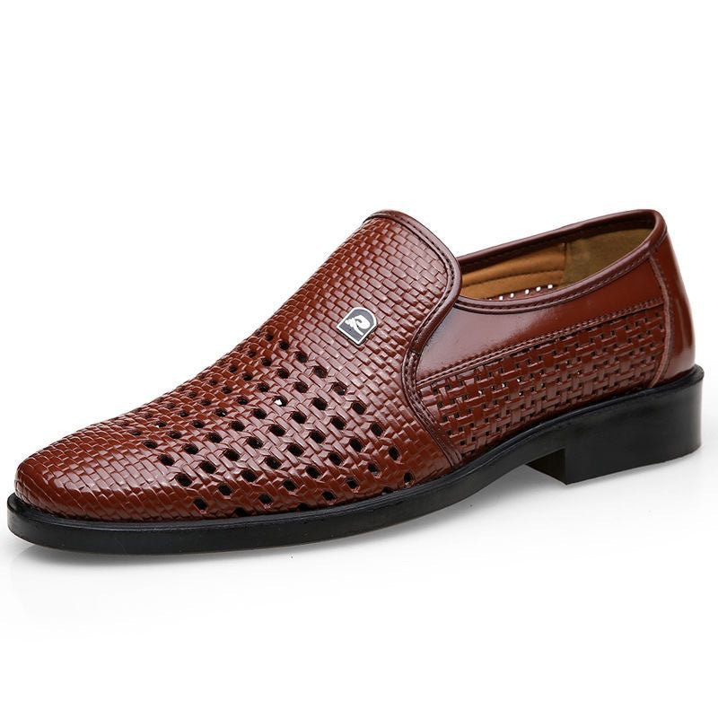 Herren Atmungsaktive Handgewebte Slipper EB