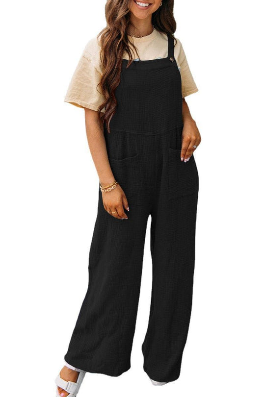 Damen Lässiger Overall mit praktischen Taschen und weitem Bein EB