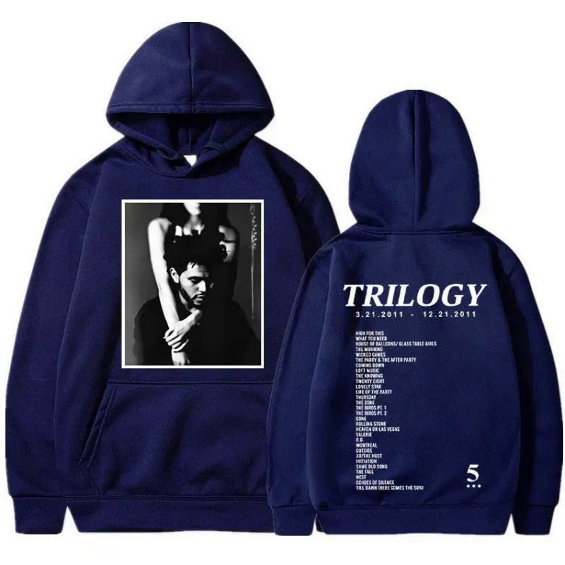 Damen Kapuzenpullover mit künstlerischem Fotodruck und einzigartigem Schriftzug EB