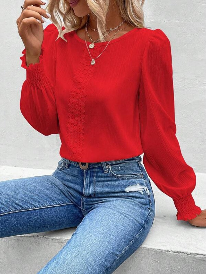 Damen Elegantes und luftiges Blusenshirt EB
