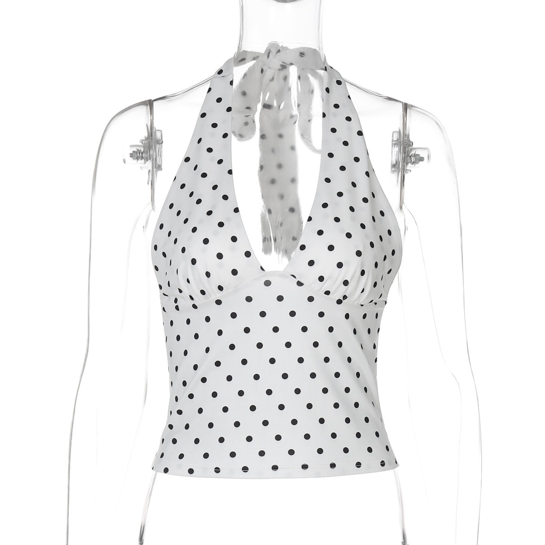 Damen Polka-Dots Haltertop EB
