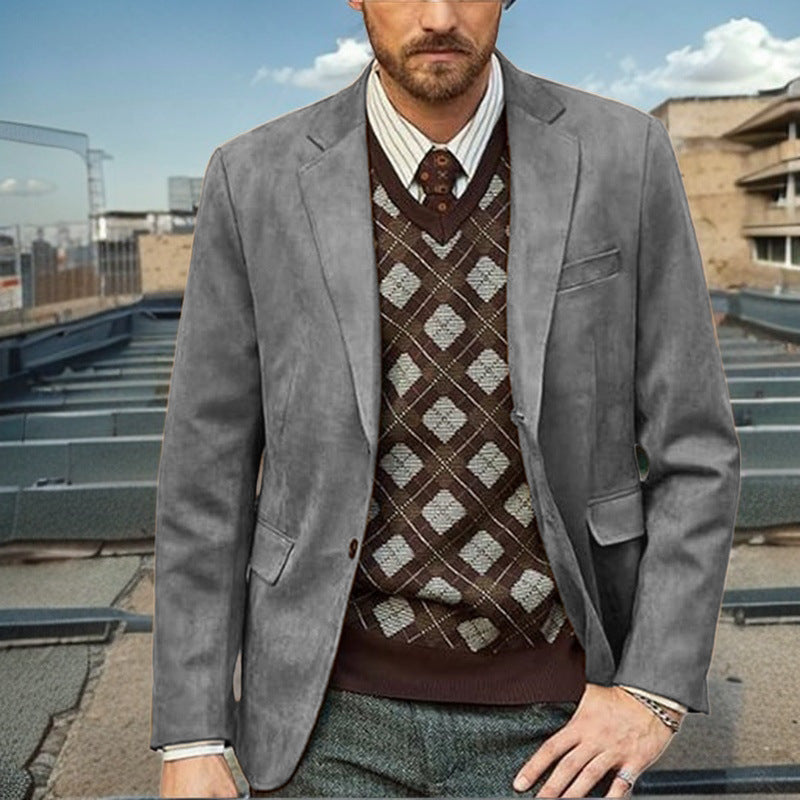 Herren modischer Anzugblazer aus feinster Wolle EB