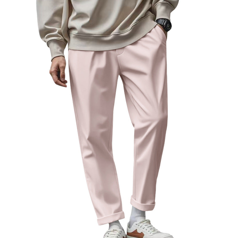 Herren elegante Chino-Hose mit bequemem Bund und modischem Schnitt EB