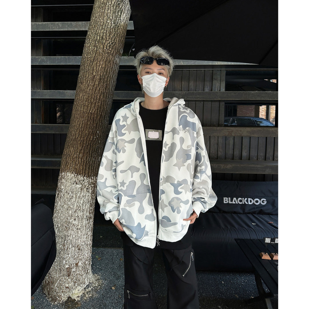 Damen Kapuzenpullover mit einzigartigem Camouflage-Design und aufwendiger Stickerei EB