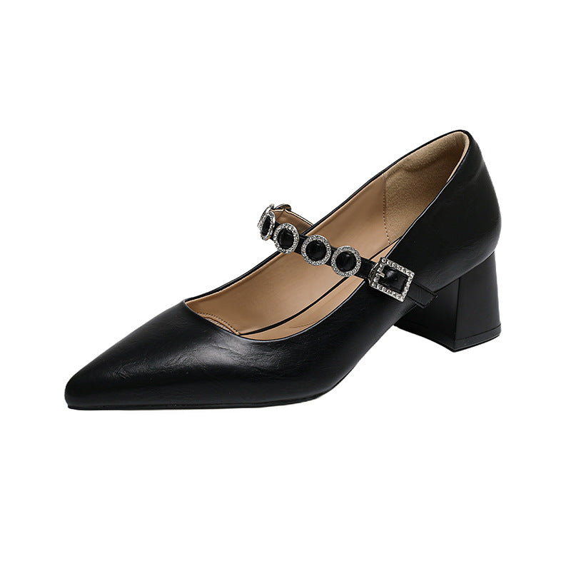 Damen Glamouröse Slingback-Pumps mit funkelnder Schnallen-Applikation EB