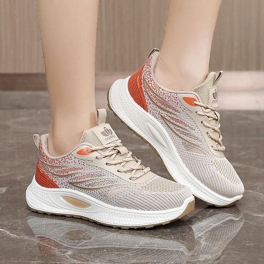 Damen sportliche Laufschuhe mit atmungsaktiver Oberfläche und dämpfendem Sohlenprofil EB