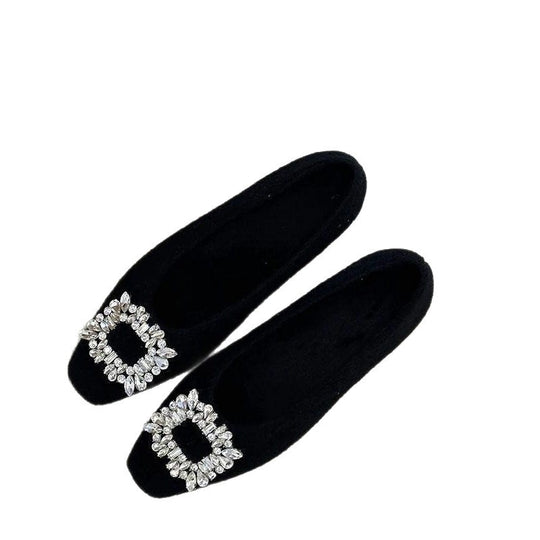 Damen elegante Spitzenschuhe mit funkelndem Strassdetail EB