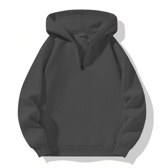 Herren sportlicher Kapuzenpullover mit halbem Reißverschluss EB