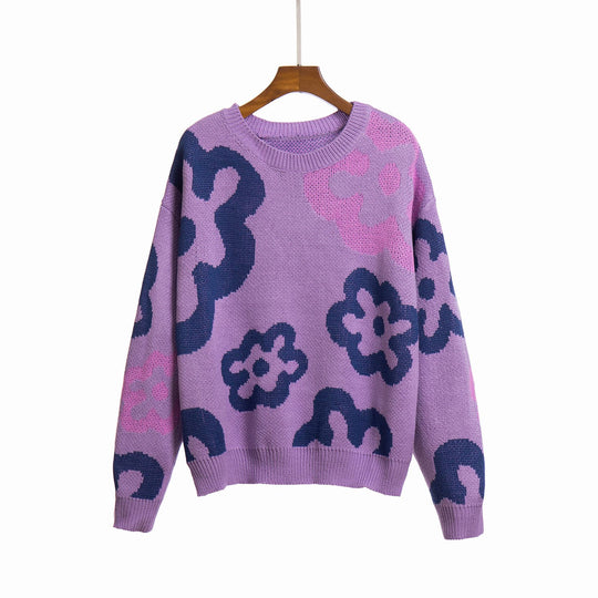 Damen Sweatshirt mit floralem Muster und komfortablem Schnitt EB