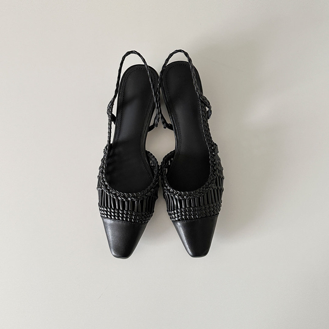 Damen Slingback-Pumps mit funkelndem Schmuckdetail und eleganter Spitze EB