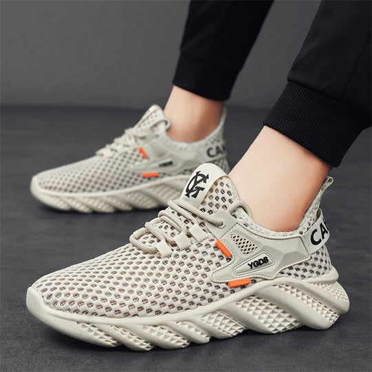 Damen Leichte Lauf-Sneaker mit atmungsaktivem Mesh-Obermaterial und rutschfester Sohle EB