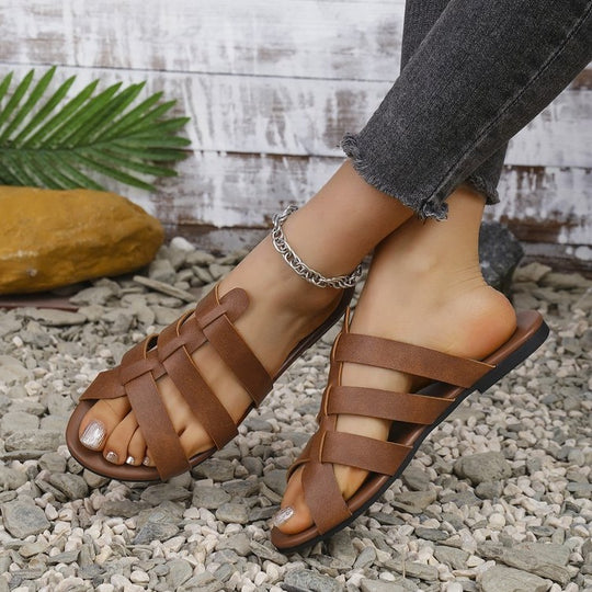 Damen komfortable Riemchen-Sandalen mit anatomischer Fußbettung EB
