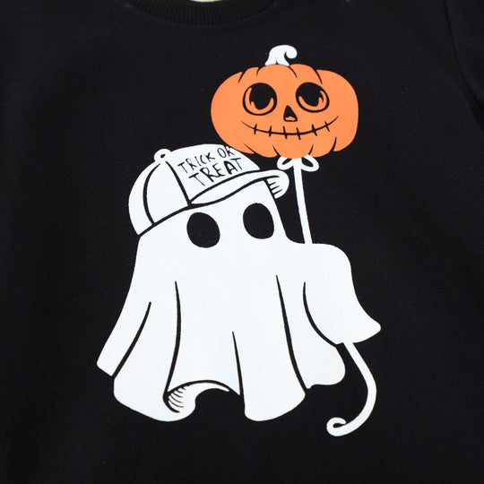Jungen Kuschelsweatshirt mit gruseligem Halloween-Motiv EB