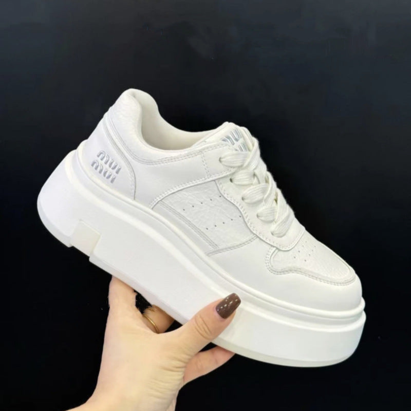 Damen Chunky Sneaker mit hoher Plattform und atmungsaktiver Obermaterialstruktur EB