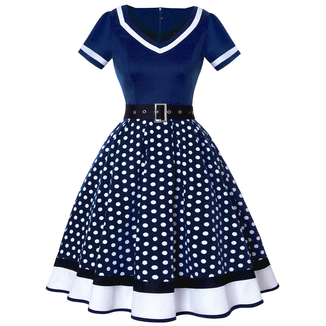 EB | Vintage Hepburn Polka Dot Kleid