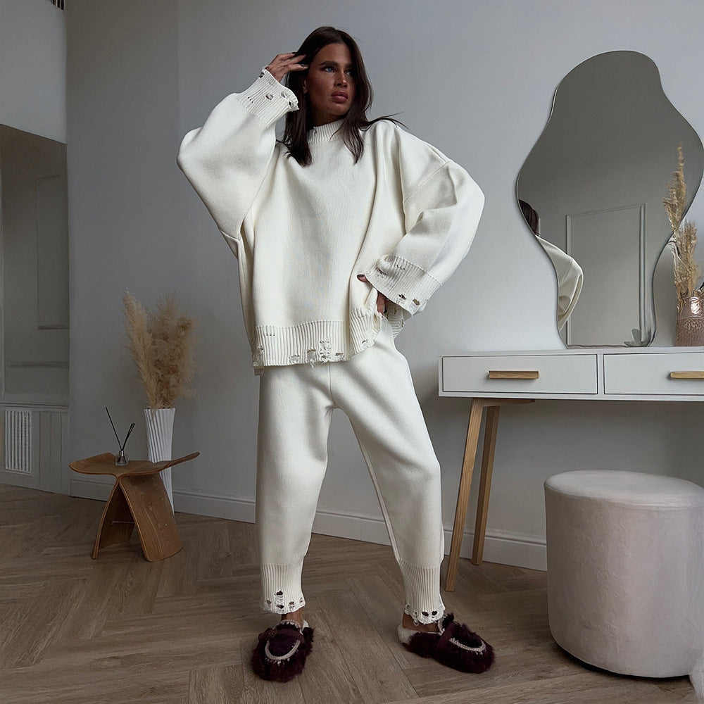 Damen Weites Strickensemble mit raffinierten Details EB