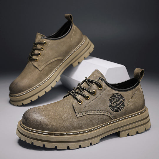 Herren modische und robuste Schnürschuhe aus leichtem Kunstleder mit dämpfender Sohle EB