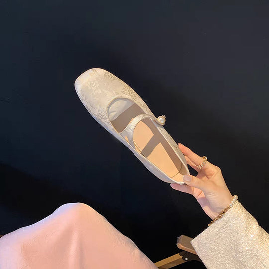 Damen elegante Ballerina-Pumps mit modischer Schleifenverzierung EB