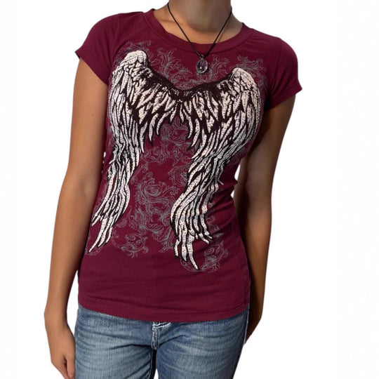 Damen T-Shirt mit Engelprint EB