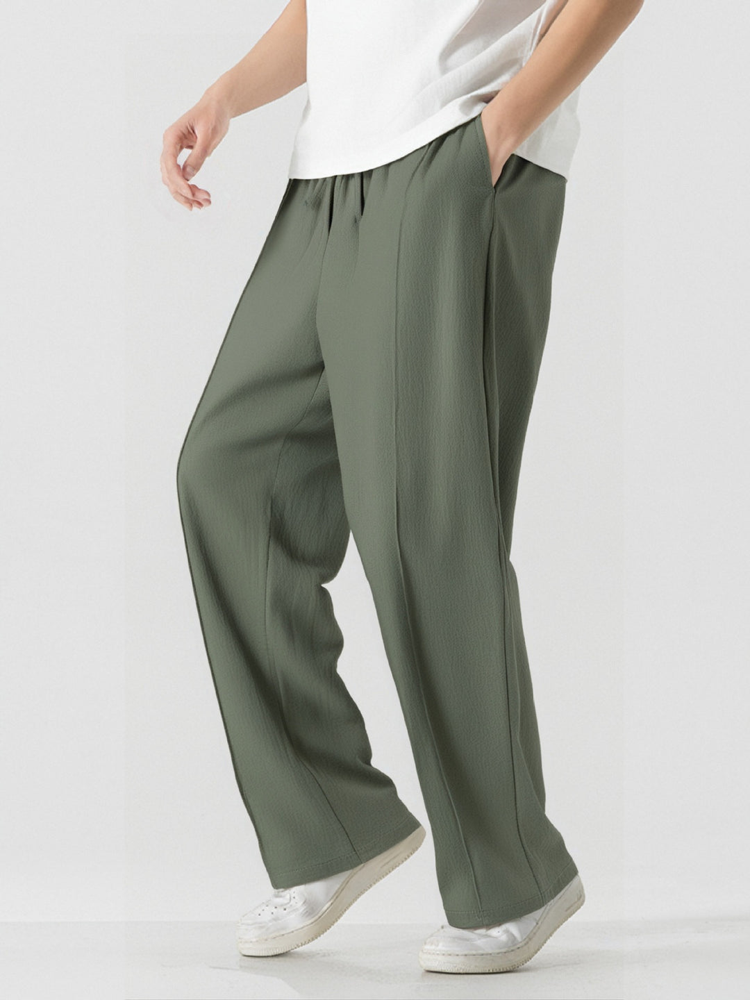 Herren Elegante, weite Freizeithose aus atmungsaktivem Gewebe EB