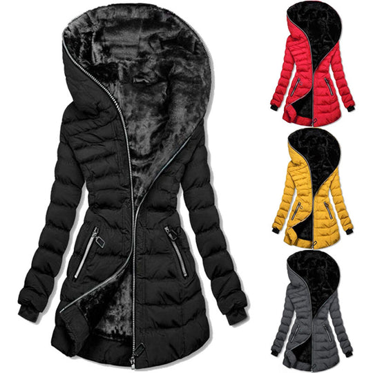 Damen Kapuzenjacke mit warmem Innenfutter EB