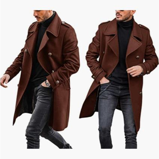 Herren eleganter Trenchcoat mit modernem Schnitt und praktischen Details EB