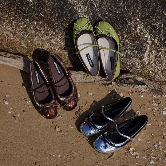 Damen Ballerinas mit modischem Punktmuster und komfortablem Fußbett EB