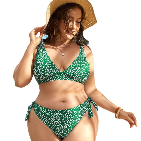 Damen Triangel-Bikini-Set mit verspieltem Knotendesign EB