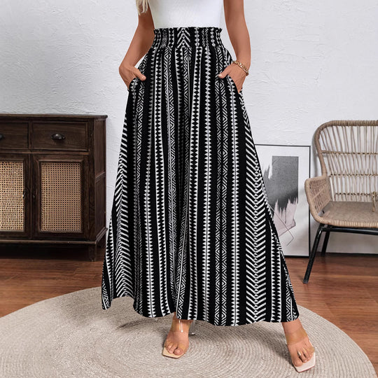 Damen Weit geschnittene elegante Sommerhose EB