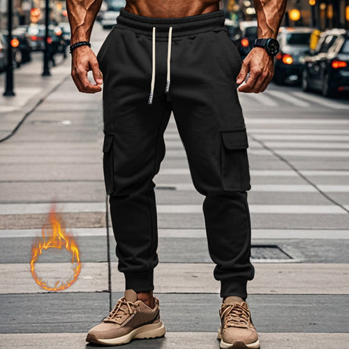 Herren Sportliche Cargo-Jogginghose mit elastischem Bund und praktischen Taschen EB
