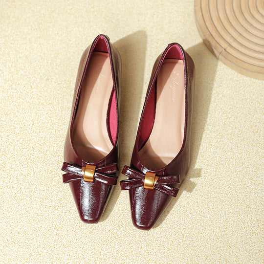 Damen Ballerinas mit eleganter Schleifenapplikation EB