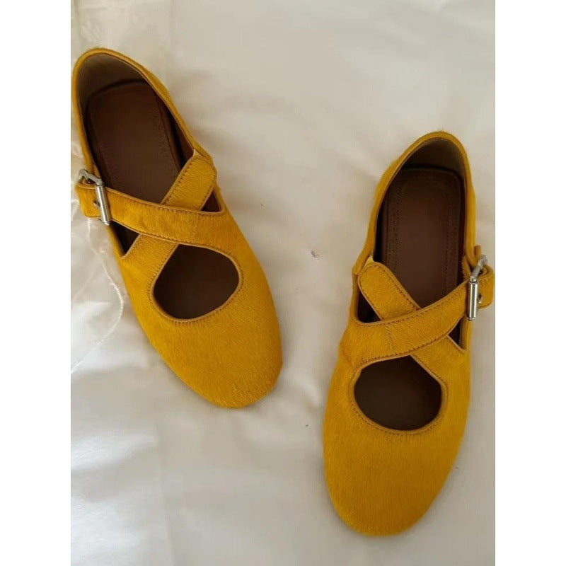 Damen Ballerinas mit modischem Leopardenmuster und dekorativem Schnitt EB