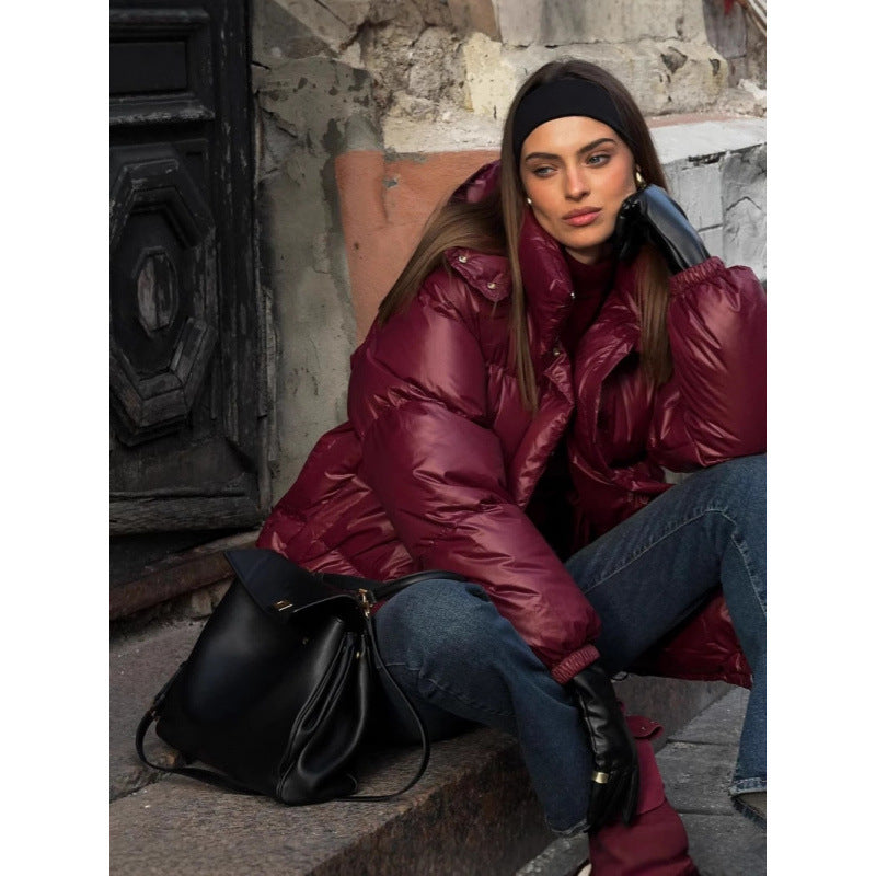 Damen Steppjacke mit glänzender Oberflächenstruktur EB