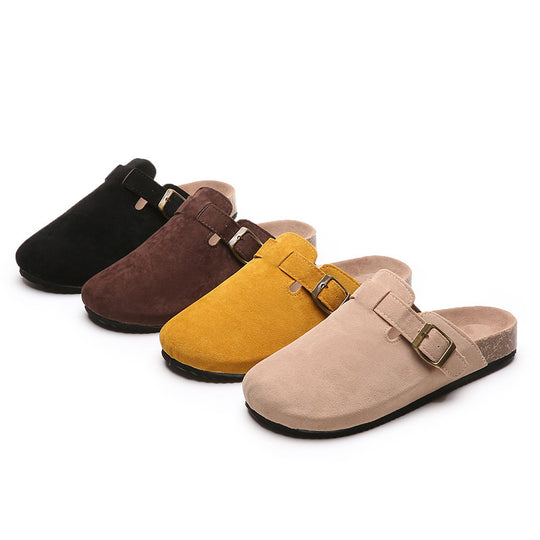 Damen Clogs mit modischem Riemchendesign und anatomischem Fußbett EB