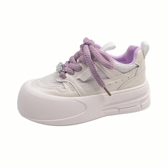 Damen modische und leichte Sneakers mit dämpfender Sohle EB