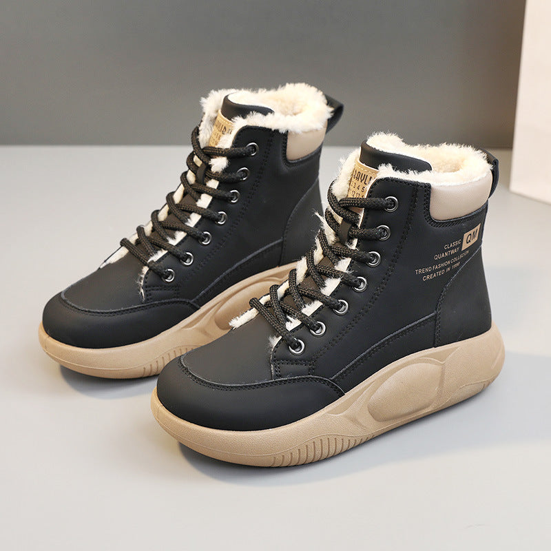 Damen gefütterte Hochschaft Sneaker mit rutschfester Sohle EB