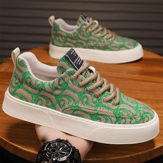 Damen Modische Sneakers mit elegantem Muster und rutschfester Sohle EB