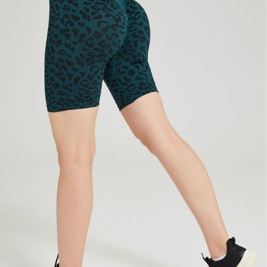 Damen Sportliche Radlerhosen mit innovativem Leopardenmuster EB