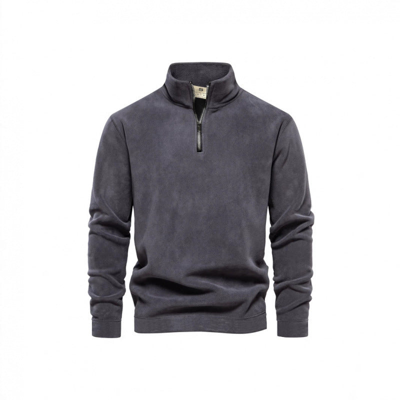 Herren Fleece-Pullover mit Stehkragen EB
