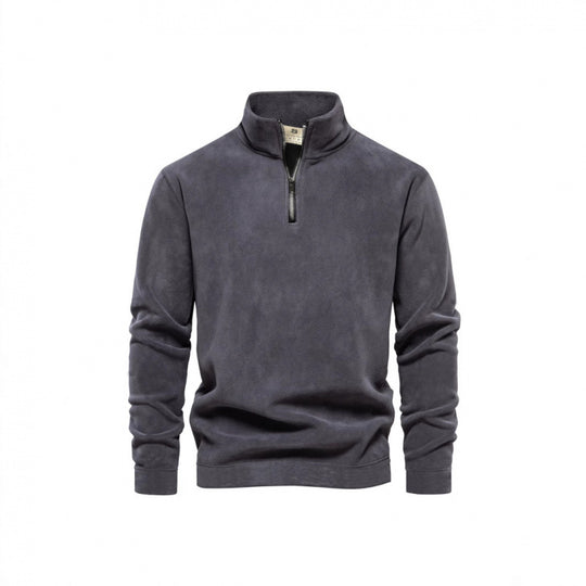 Herren Fleece-Pullover mit Stehkragen EB