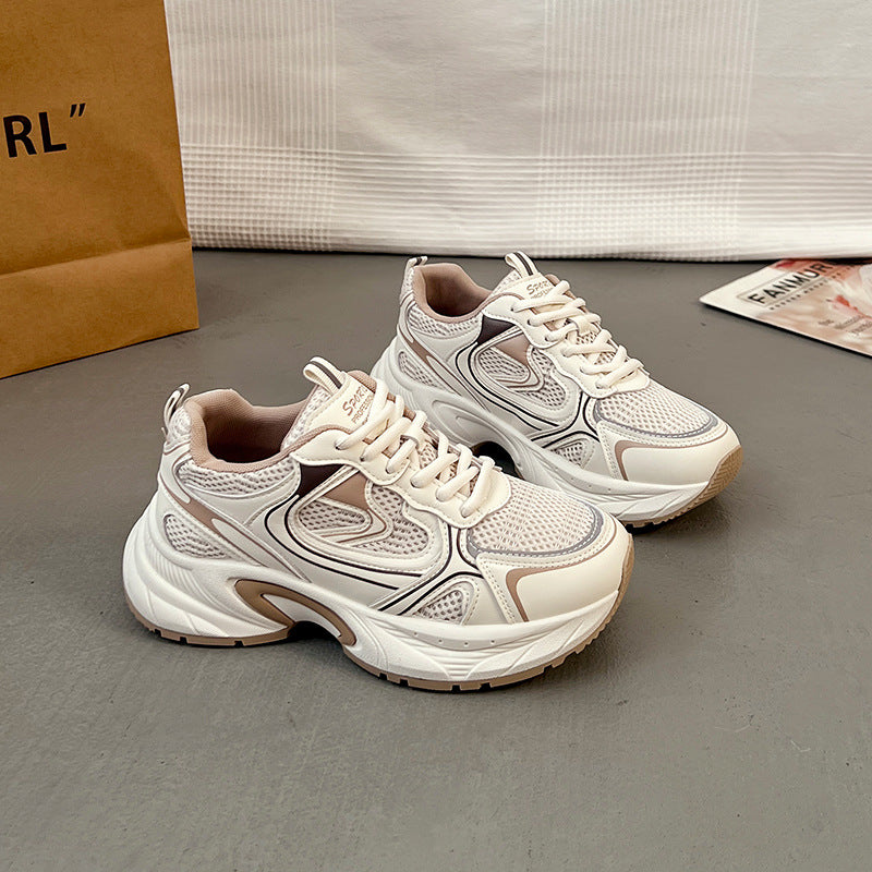 Damen Sportliche Sneakers mit stoßdämpfendem Obermaterial und atmungsaktiver Mesh-Oberfläche EB