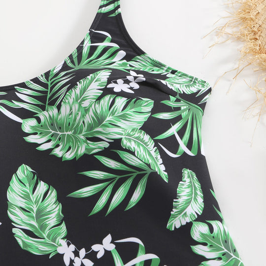 Damen Schwimmanzug mit floralem Muster und modischem Short-Design EB