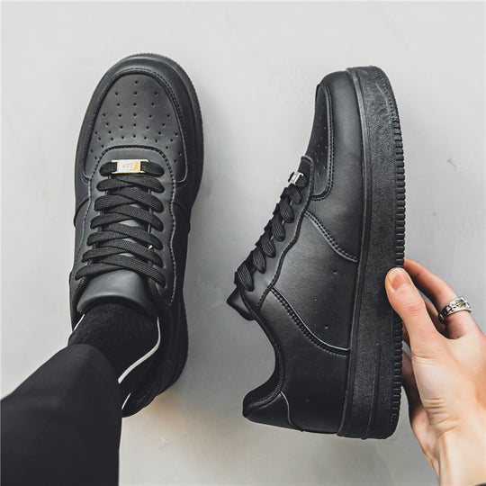 Damen Klassische Leder Sneakers mit atmungsaktivem Design EB